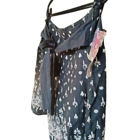 Mix Nouveau Womens Floral Print Skirt Attached Belt Side Zip Plus Size 2X - Picture 4 of 8